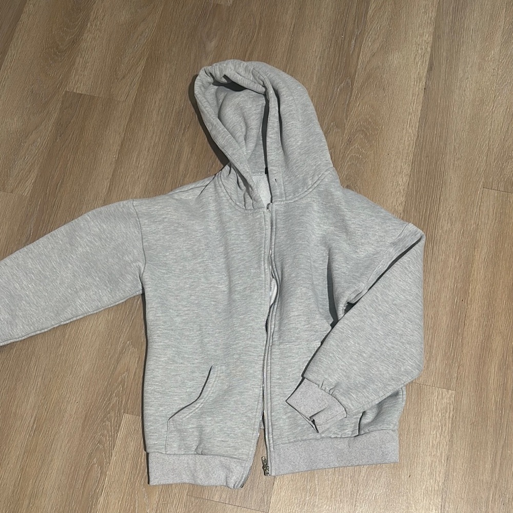 Gray Zip-Up Hoodie
